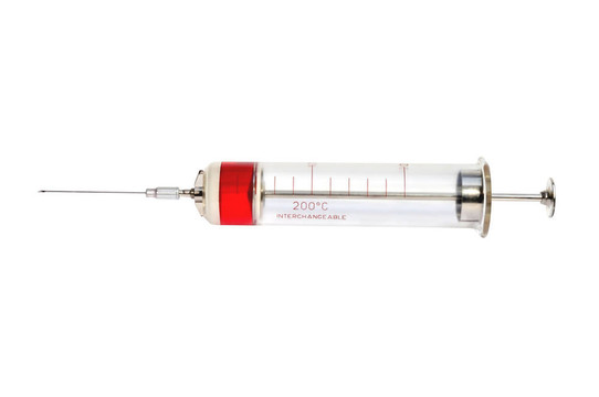 舊玻璃注射器和疫苗