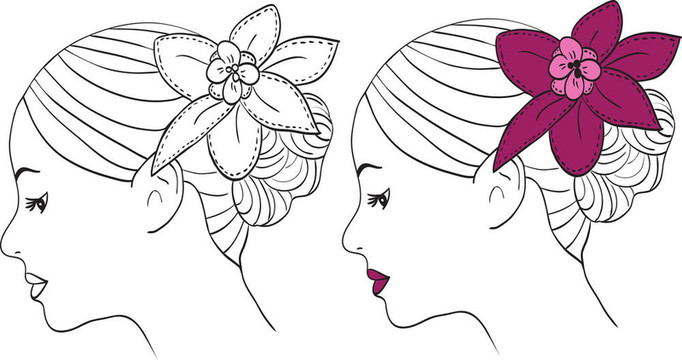 頭發(fā)花的女人