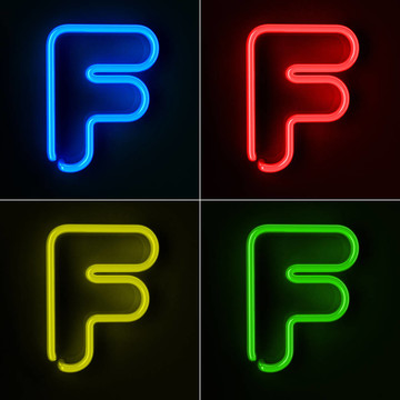霓虹燈字母F