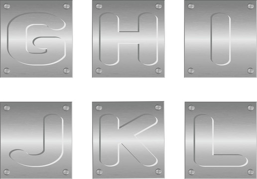 浮雕字母和數(shù)字