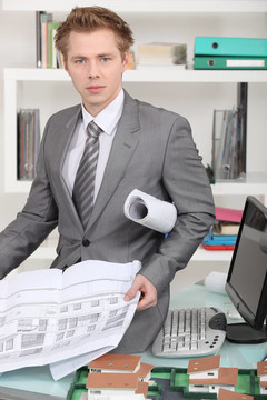辦公室男建筑師