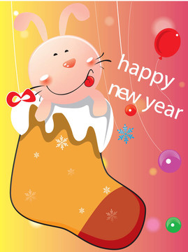 新年賀卡；