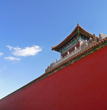 紫禁城周圍的墻；北京；中國