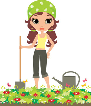 园丁女孩。