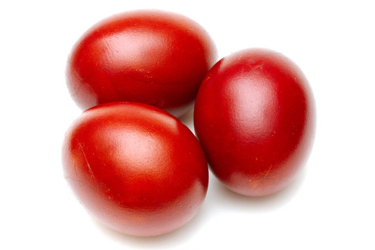 紅色的復(fù)活節(jié)彩蛋