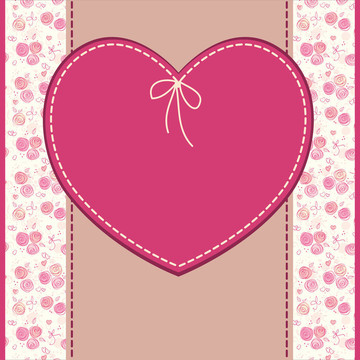 問(wèn)候；結(jié)婚或生日賀卡鮮花和心