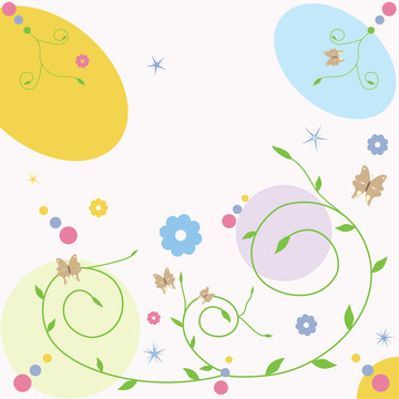 蝴蝶花賀卡