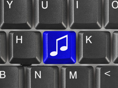 具有音樂鍵的電腦鍵盤
