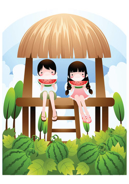 孩子們在夏天