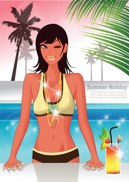 Beach的女人