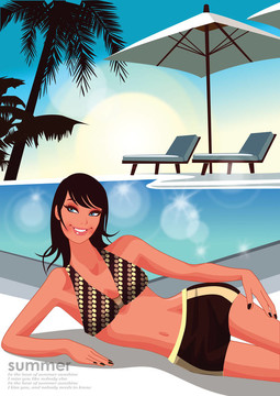 Beach的女人