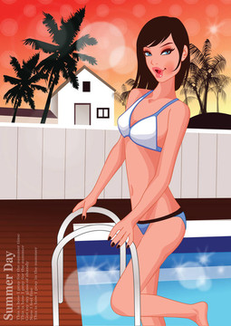 Beach的女人