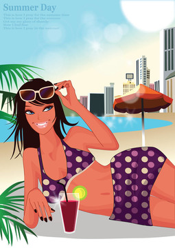 Beach的女人