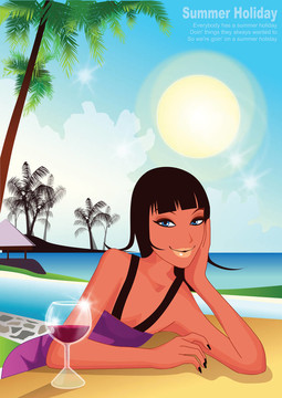 Beach的女人