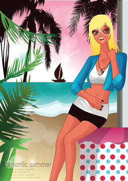 Beach的女人