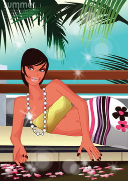 Beach的女人
