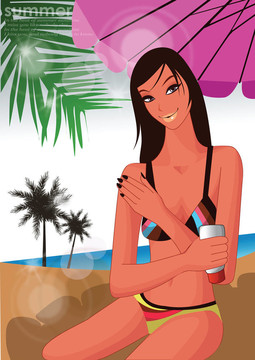 Beach的女人