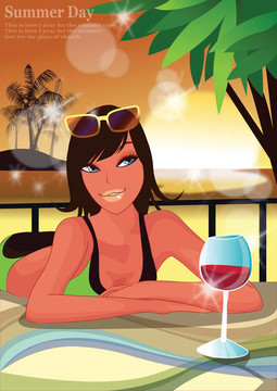 Beach的女人