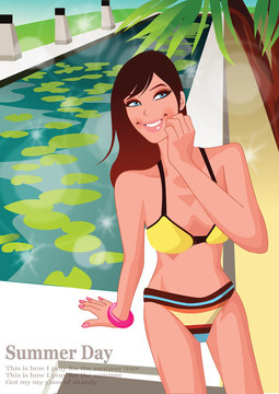 Beach的女人