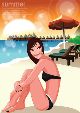 Beach的女人