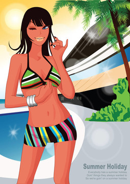 Beach的女人