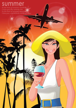 Beach的女人