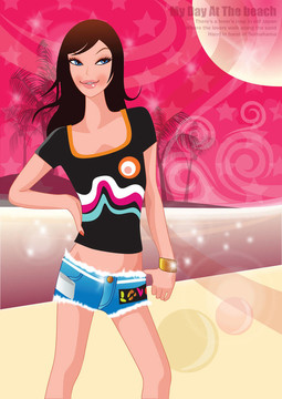 Beach的女人