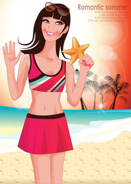 Beach的女人