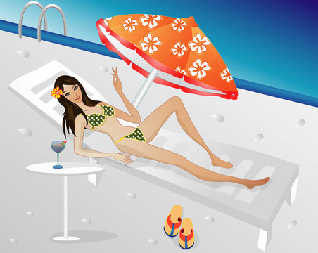 女人在夏天