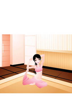 女人在瑜伽