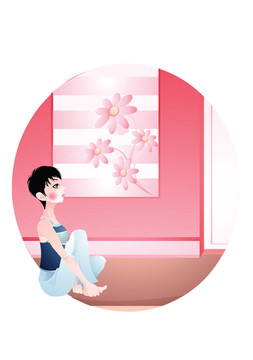 女人在瑜伽