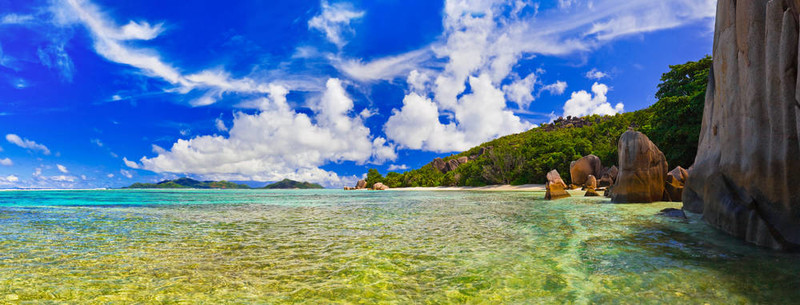 熱帶海灘全景