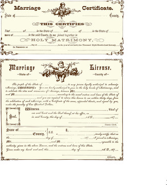 舊貨結婚證書