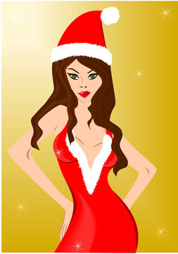 Sexy Santa的女孩