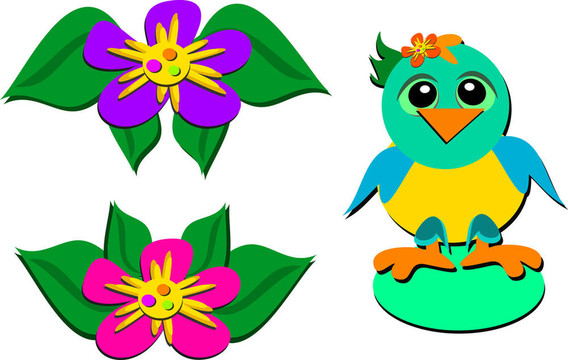 Parrot和Flowers的組合