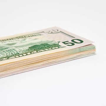 在一個特寫鏡頭的dollarnotes束