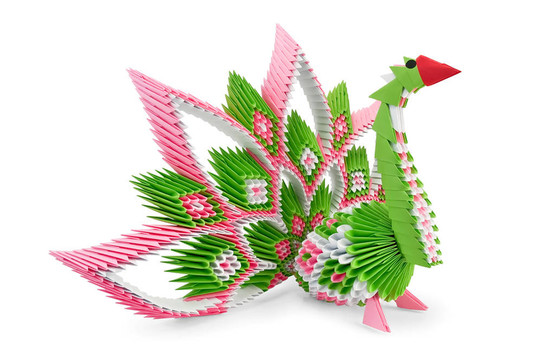 origami_green-pink鳥(niǎo)