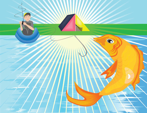 一條從河里跳出來(lái)的金魚(yú)