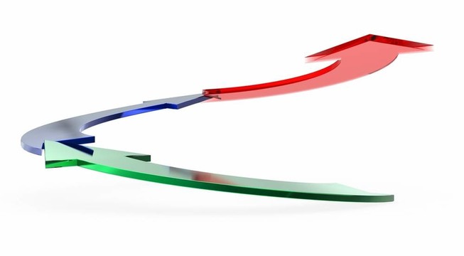 3D圖顯示利潤或盈利上升