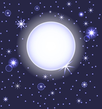 夜空中的月亮