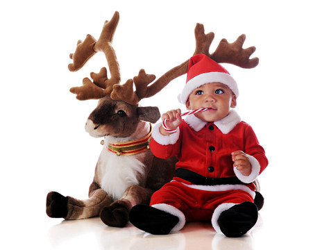 Santa和Reindeer