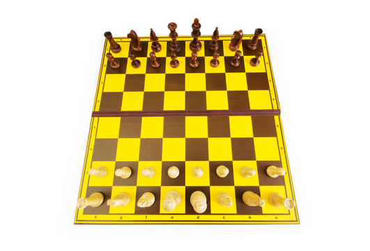 白色背景下的象棋人物