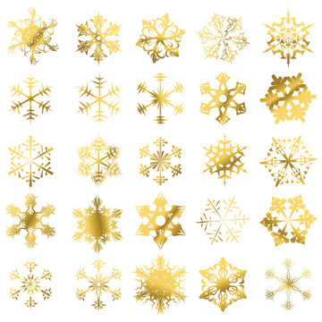 金色的雪花隔離
