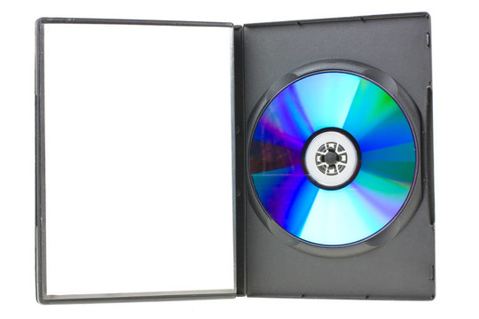 磁盤(pán)和白色DVD盒
