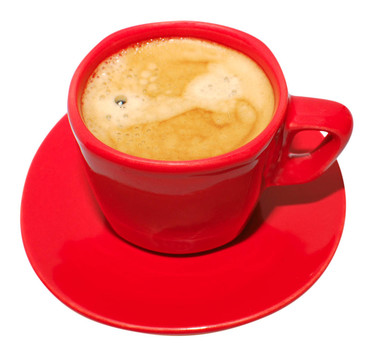 紅色咖啡杯