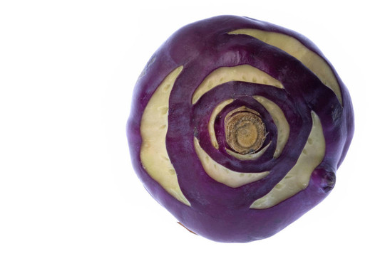 紫色的Kohlrabi Macro
