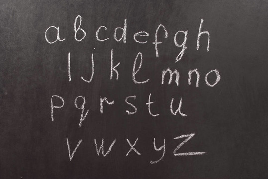 黑板上的字母