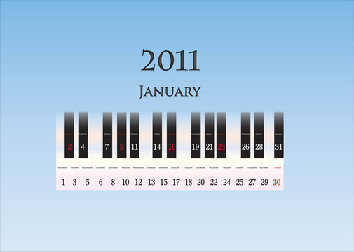 一月2011（鋼琴鍵）