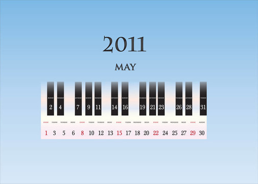 五月2011號(hào)（鋼琴鍵）