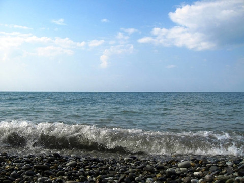黑海海岸。夏天的旅程